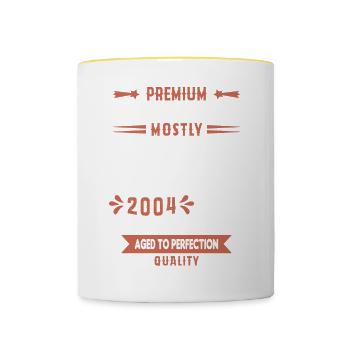 Vintage 2004 Cadeau D'anniversaire - Mug contrasté - blanc/jaune - Devant