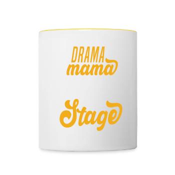 Theater Motiv für Theaterschauspieler - Tasse zweifarbig - Weiß/Gelb - Vorne