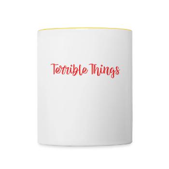 I've Done Some Terrible Things For Money 2 - Tasse zweifarbig - Weiß/Gelb - Vorne