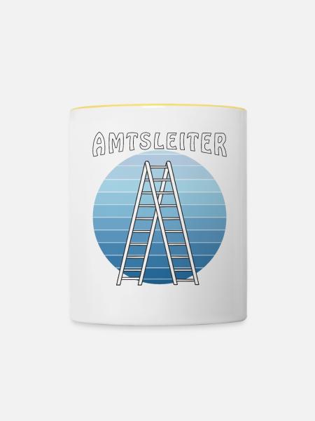 AMTSLEITER - Tasse zweifarbig - Weiß/Gelb