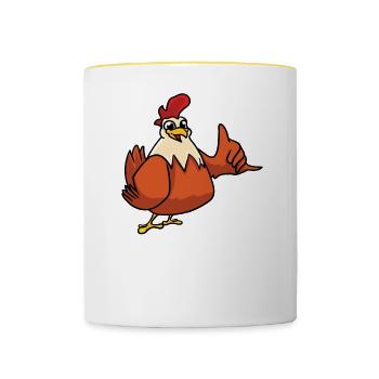 Chicken Whisperer - Contrasting Mug - white/yellow - Front