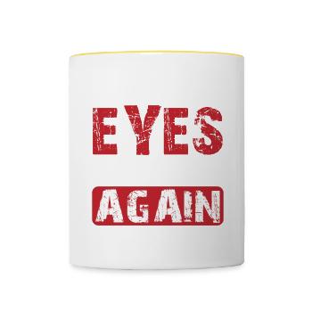 Sorry I Rolled My Eyes Out Loud Again 3 - Contrasting Mug - white/yellow - Front
