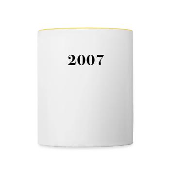 Drôle d’anniversaire numéro limité 2007 - Mug contrasté - blanc/jaune - Devant