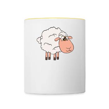 Vertrau Mir, Ich Bin Ein Schafhalter - Tasse zweifarbig - Weiß/Gelb - Vorne