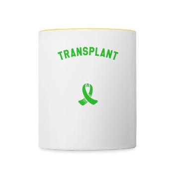 Transplant Strong Kidney Transplant Surgery - Contrasting Mug - white/yellow - Front