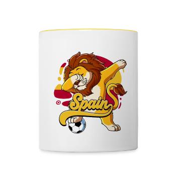 Spanien Fußball - Tasse zweifarbig - Weiß/Gelb - Vorne
