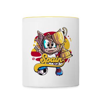 Spanien Fußball - Tasse zweifarbig - Weiß/Gelb - Vorne