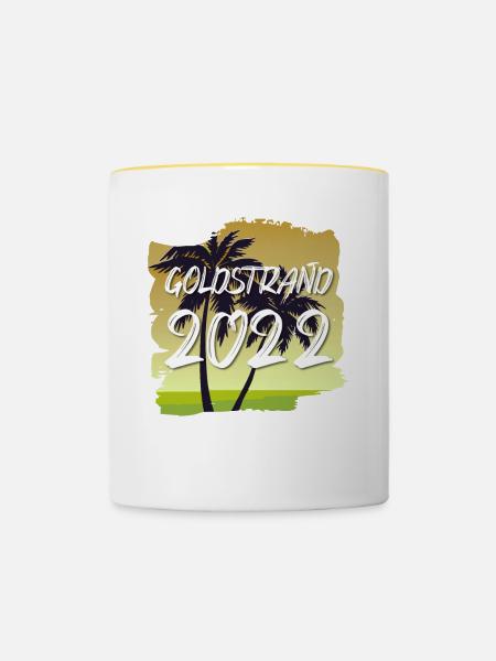 Goldstrand 2022 - Tasse zweifarbig - Weiß/Gelb