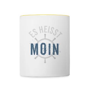 MOIN - Tasse zweifarbig - Weiß/Gelb - Vorne