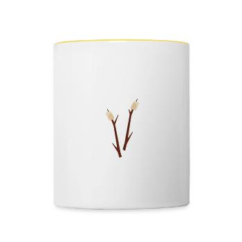 It's What Bears Do In The Woods 4 - Contrasting Mug - white/yellow - Front