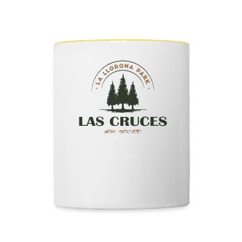 La Llorona Park Las Cruces Forêt du Nouveau-Mexique - Mug contrasté - blanc/jaune - Devant