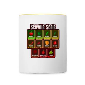 Scoville Scale Habanero Chili Amateurs - Mug contrasté - blanc/jaune - Devant