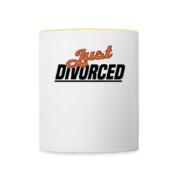 Divorce Séparation Mariage Ex Partie au divorce - Mug contrasté - blanc/jaune - Devant