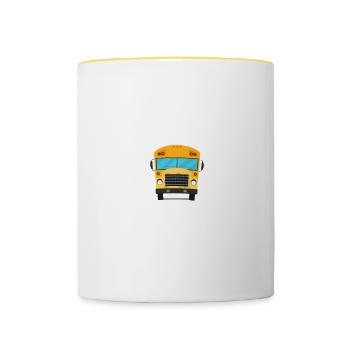 I Often Think Of Skipping School Bus Driver Back - Tasse zweifarbig - Weiß/Gelb - Vorne