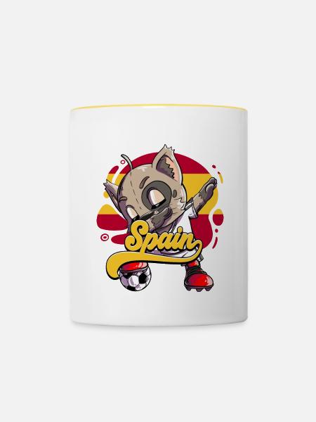 Spanien Fußball - Tasse zweifarbig - Weiß/Gelb