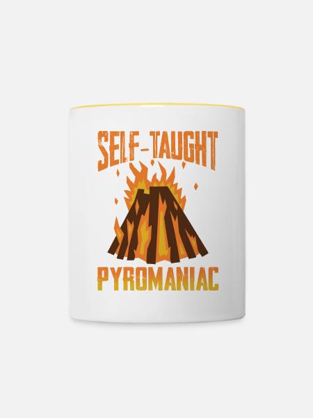 Self-Taught Pyromaniac 5 - Tasse zweifarbig - Weiß/Gelb