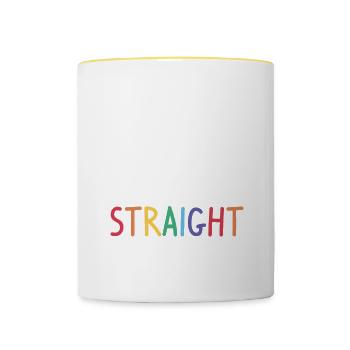 Shout Out To The Girl Who Made Me Realize I Was - Tasse zweifarbig - Weiß/Gelb - Vorne