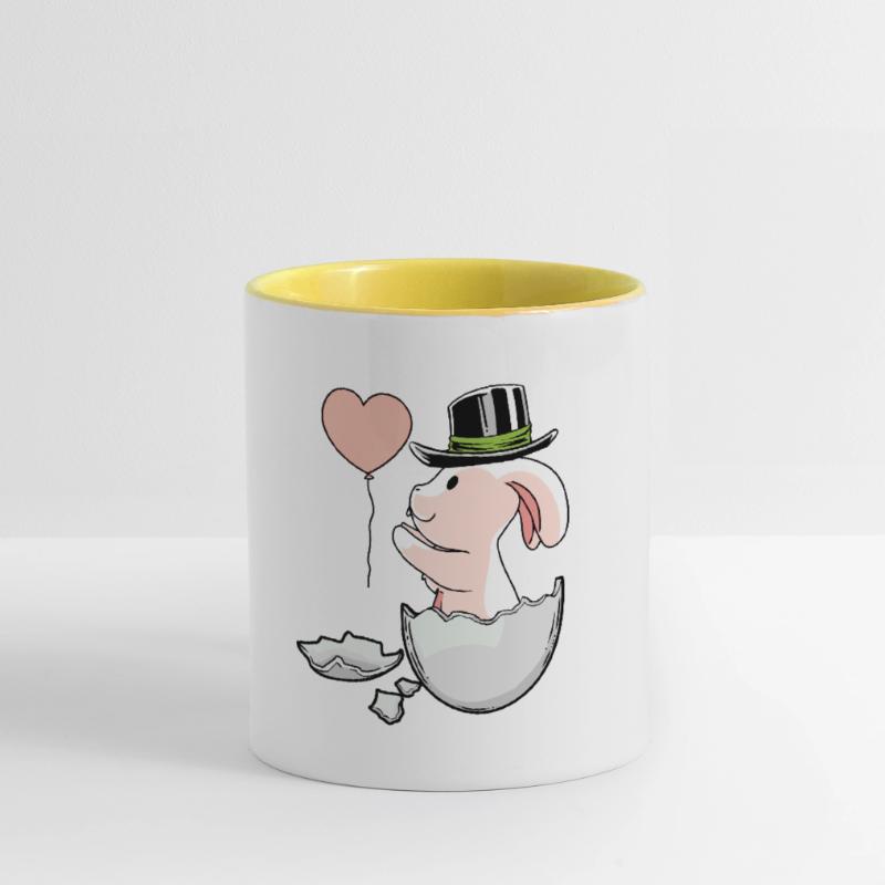 Easter Balloon EggShell Easter Rabbit Contrasting Mug