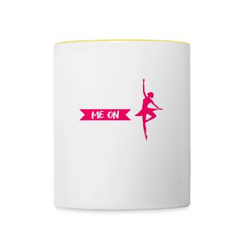 Ballet Keeps Me On My Toes - Contrasting Mug - white/yellow - Front