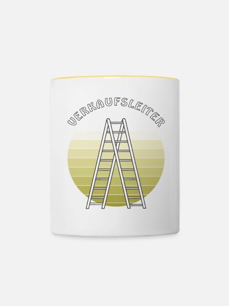 VERKAUFSLEITER - Tasse zweifarbig - Weiß/Gelb