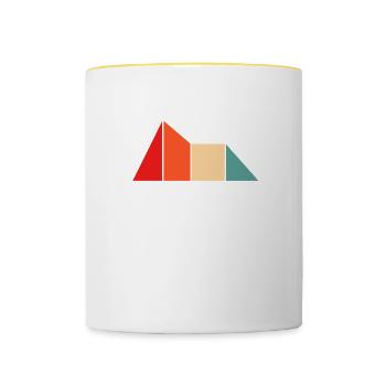 ADSR Synthesizer Musiker, Musikproduzent - Tasse zweifarbig - Weiß/Gelb - Vorne