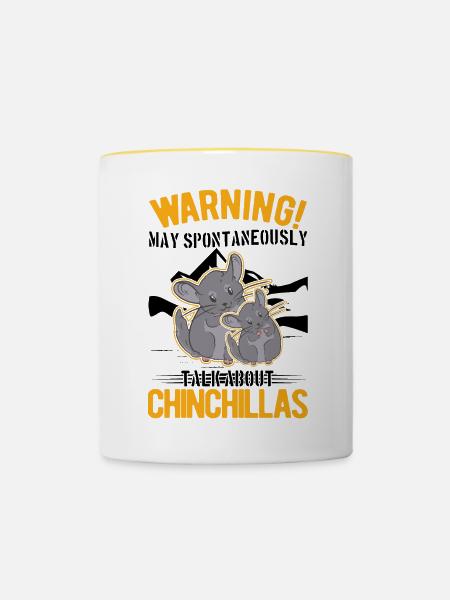 May spontaneously talk about Chinchillas - Tasse zweifarbig - Weiß/Gelb