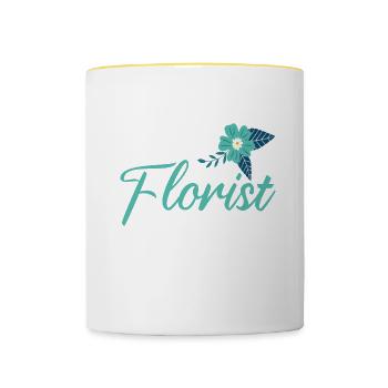 Florist Floristry Flowers Florist - Contrasting Mug - white/yellow - Front