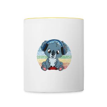 Ich Habe Das Schon Verstanden Ist Mir Nur Egal - Tasse zweifarbig - Weiß/Gelb - Vorne