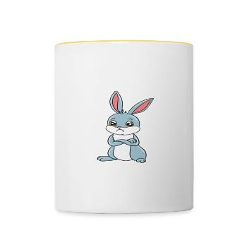 Ich Habe Das Schon Verstanden Ist Mir Nur Egal - Tasse zweifarbig - Weiß/Gelb - Vorne