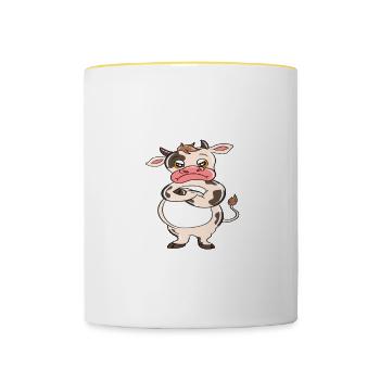 Ich Habe Das Schon Verstanden Ist Mir Nur Egal - Tasse zweifarbig - Weiß/Gelb - Vorne