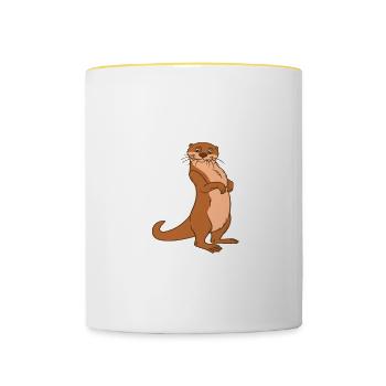 Ich Habe Das Schon Verstanden Ist Mir Nur Egal - Tasse zweifarbig - Weiß/Gelb - Vorne