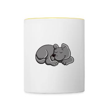 Ich Habe Das Schon Verstanden Ist Mir Nur Egal - Tasse zweifarbig - Weiß/Gelb - Vorne