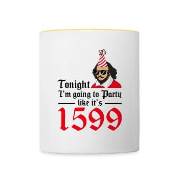 William Shakespeare Theatre Literature - Contrasting Mug - white/yellow - Front