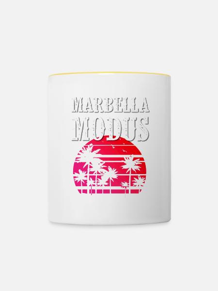 Marbella Modus - Tasse zweifarbig - Weiß/Gelb