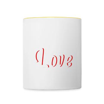 Music Is My Love Language 2 - Contrasting Mug - white/yellow - Front