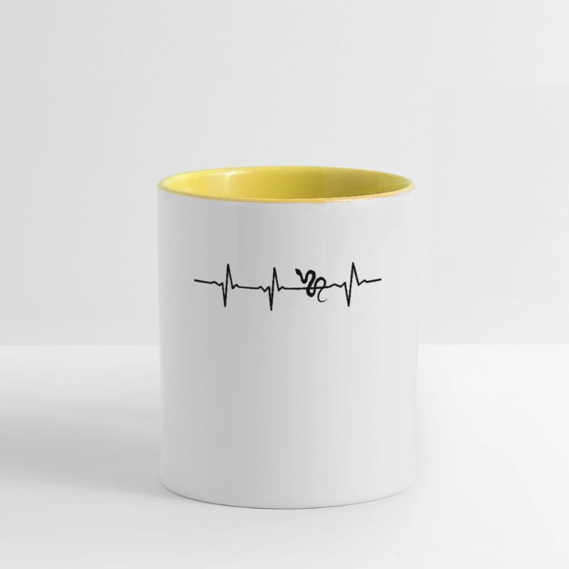 Snake Retro Reptile Python Gift idea Contrasting Mug