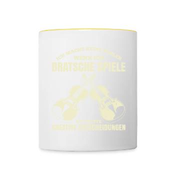 Ich Mache Keine Fehler Wenn Ich Bratsche Spiele Ic - Tasse zweifarbig - Weiß/Gelb - Vorne