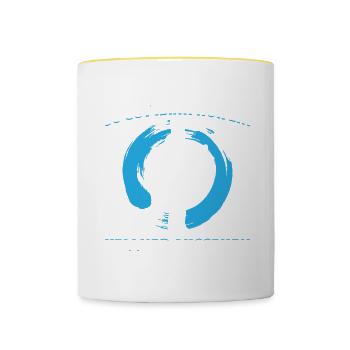 So Gut Kann Nur Ein Kellner Aussehen - Tasse zweifarbig - Weiß/Gelb - Vorne