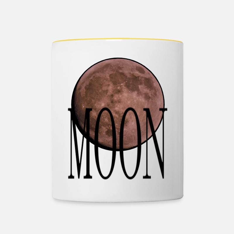 Cradle - Ruby Red Moon - Contrasting Mug - white/yellow