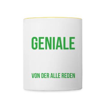Ich Bin Diese Geniale Musiklehrerin Von Der Alle R - Tasse zweifarbig - Weiß/Gelb - Vorne