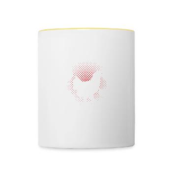 Ich Mag Halt Einfach Nichts Mehr Als Meine Hühner - Tasse zweifarbig - Weiß/Gelb - Vorne