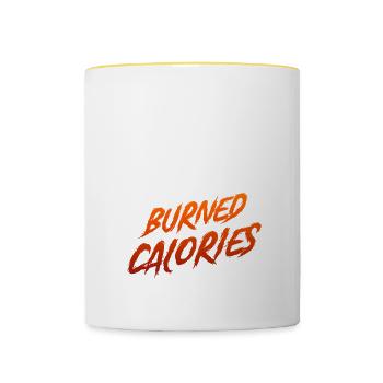 Fitness Workout Motivation Personal Trainer - Contrasting Mug - white/yellow - Front