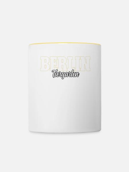 Berlin Tiergarten - Tasse zweifarbig - Weiß/Gelb