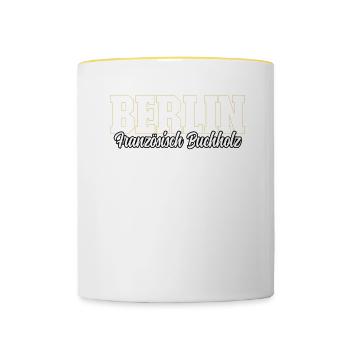 Berlin Französisch Buchholz - Tasse zweifarbig - Weiß/Gelb - Vorne