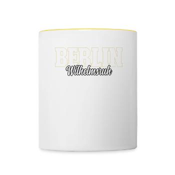 Berlin Wilhelmsruh - Tasse zweifarbig - Weiß/Gelb - Vorne