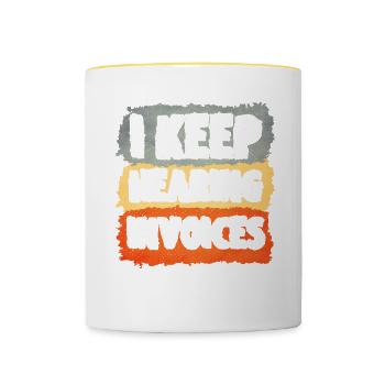 Accountant Gift Profession Finance Tax Advisor - Contrasting Mug - white/yellow - Front