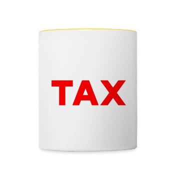 Accountant Gift Profession Finance Tax Advisor - Contrasting Mug - white/yellow - Front