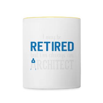 Architect Gift Profession Architecture Job Architect - Contrasting Mug - white/yellow - Front