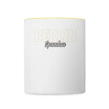 Berlin Spandau - Tasse zweifarbig - Weiß/Gelb - Vorne