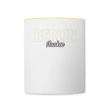 Berlin Staaken - Tasse zweifarbig - Weiß/Gelb - Vorne